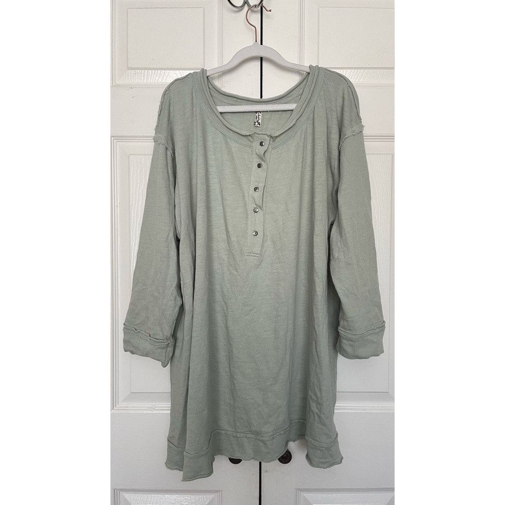 NEW Free People Oversized Organic Cotton Pullover - Picture 4 of 8